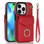 For iPhone 14 Pro Max Anti-theft RFID Card Slot Phone Case(Red)