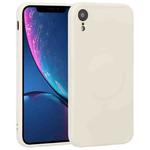 For iPhone XR Liquid Silicone Full Coverage Shockproof Magsafe Phone Case(White)