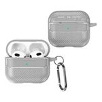 For AirPods 3 Carbon Fiber Texture Anti-fall Earphone Protective Case(Grey)