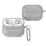 For AirPods Pro Carbon Fiber Texture Anti-fall Earphone Protective Case(Grey)