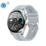 Ochstin 5HK3 Plus 1.36 inch Round Screen Bluetooth Smart Watch, Strap:Silicone(Silver)