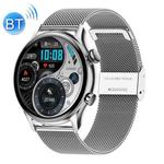 Ochstin 5HK8 Pro 1.36 inch Round Screen Blood Oxygen Blood Pressure Monitoring Bluetooth Smart Watch, Strap:Steel(Silver)