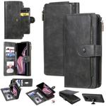 For Galaxy Note 9 Multifunctional Retro Detachable Magnetic Horizontal Flip Leather Case with Card Slots & Holder & Wallet & Photo Frame(Dark Green)