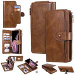 For Galaxy Note 9 Multifunctional Retro Detachable Magnetic Horizontal Flip Leather Case with Card Slots & Holder & Wallet & Photo Frame(Brown)