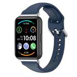 For Huawei Watch Fit 2 Small Waist Silicone Watch Band, Size:S(Navy Blue)