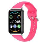 For Huawei Watch Fit 2 Small Waist Silicone Watch Band, Size:S(Rose Red)