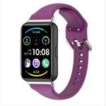 For Huawei Watch Fit 2 Small Waist Silicone Watch Band, Size:L(Dark Purple)