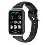 For Huawei Watch Fit 2 Small Waist Silicone Watch Band, Size:L(Black)