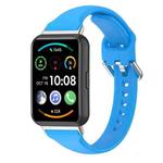 For Huawei Watch Fit 2 Small Waist Silicone Watch Band, Size:L(Blue)