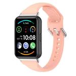 For Huawei Watch Fit 2 Small Waist Silicone Watch Band, Size:L(Light Pink)