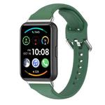 For Huawei Watch Fit 2 Small Waist Silicone Watch Band, Size:L(Midnight Green)