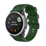 For Garmin Fenix 6S 20mm Quick Release Official Texture Wrist Strap Watchband with Plastic Button(Army Green)