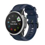 For Garmin Fenix 6S 20mm Quick Release Official Texture Wrist Strap Watchband with Plastic Button(Midnight Blue)