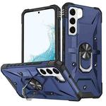 For Samsung Galaxy S22+ 5G Ring Holder Phone Case(Blue)