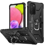 For Samsung Galaxy A02s / A3s US Ring Holder Phone Case(Black)