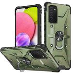 For Samsung Galaxy A02s / A3s US Ring Holder Phone Case(Army Green)