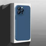 For iPhone 14 Pro Max All-Inclusive Frosted PC Phone Case with Lens Film(Blue)