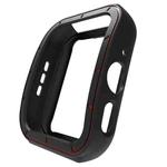 For OPPO Watch 3 Pro TPU Half-cover Hollowed Watch Case with scale(Black Red)