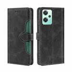 For OPPO K10x 5G Skin Feel Magnetic Buckle Leather Phone Case(Black)