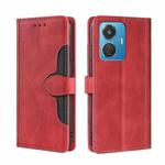 For vivo Y55 4G Skin Feel Magnetic Buckle Leather Phone Case(Red)