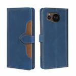 For Sharp Aquos sense7 plus Skin Feel Magnetic Buckle Leather Phone Case(Blue)