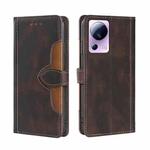 For Xiaomi Civi 2 5G Skin Feel Magnetic Buckle Leather Phone Case(Brown)