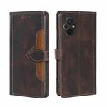 For Xiaomi Poco M5 4G Skin Feel Magnetic Buckle Leather Phone Case(Brown)