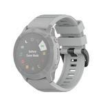 For Garmin Fenix 6X 26mm Quick Release Official Texture Wrist Strap Watchband with Plastic Button(Grey)