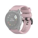 For Garmin Fenix 6X 26mm Quick Release Official Texture Wrist Strap Watchband with Plastic Button(Rose Pink)