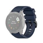 For Garmin Fenix 6X 26mm Quick Release Official Texture Wrist Strap Watchband with Plastic Button(Midnight Blue)