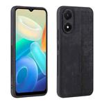 For vivo Y02s 4G / Y16 4G AZNS 3D Embossed Skin Feel Phone Case(Black)