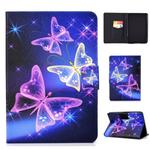 For Kindle Youth Version 2019 Electric Horizontal TPU Painted Flat Feather Case with Sleep Function & Pen Cover & Card Slot & Holder(Starry Sky Butterfly)