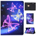 For Galaxy Tab S4 10.5 T830 Electric Horizontal TPU Painted Flat Feather Case with Sleep Function & Pen Cover & Card Slot & Holder(Starry Sky Butterfly)