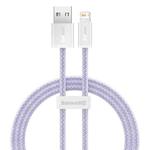 Baseus Dynamic 2 Series 2.4A USB to 8 Pin Fast Charging Data Cable, Cable Length:1m(Purple)