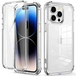 For iPhone 14 Pro Max 360 Full Body Clear Four Corner Airbags Phone Case(Transparent)