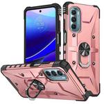 For Motorola Moto G 5G 2022 Ring Holder Phone Case(Rose Gold)