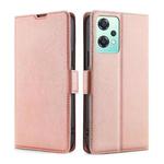 For OPPO K10x 5G Ultra-thin Voltage Side Buckle Horizontal Flip Leather Phone Case(Rose Gold)