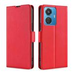 For vivo Y55 4G Ultra-thin Voltage Side Buckle Horizontal Flip Leather Phone Case(Red)