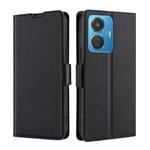 For vivo Y55 4G Ultra-thin Voltage Side Buckle Horizontal Flip Leather Phone Case(Black)