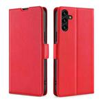 For Samsung Galaxy A04s Ultra-thin Voltage Side Buckle Horizontal Flip Leather Phone Case(Red)