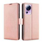 For Xiaomi Civi 2 5G Ultra-thin Voltage Side Buckle Horizontal Flip Leather Phone Case(Rose Gold)