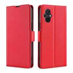 For Xiaomi Poco M5 4G Ultra-thin Voltage Side Buckle Horizontal Flip Leather Phone Case(Red)