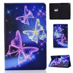 Electric Horizontal TPU Painted Flat Feather Case with Pen Cover & Card Slot & Holder(Starry Sky Butterfly)