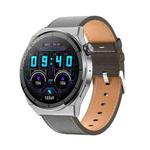 Ochstin 5HK46P 1.36 inch Round Screen Leather Strap Smart Watch with Bluetooth Call Function(Brown)