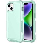 For iPhone 14 3 in 1 Soft TPU and Hard PC Phone Case(Mint Green)