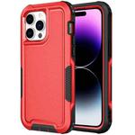 For iPhone 14 Pro 3 in 1 Soft TPU and Hard PC Phone Case(Red)