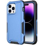 For iPhone 14 Pro Max 3 in 1 Soft TPU and Hard PC Phone Case(Blue)