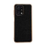 For OPPO Find X5 Pro Genuine Leather Luolai Series Nano Plating Phone Case(Black)