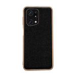 For OPPO Find X5 Genuine Leather Luolai Series Nano Plating Phone Case(Black)