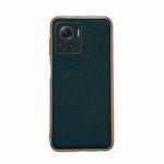 For Motorola Moto X30 Pro / Edge 30 Ultra Genuine Leather Luolai Series Nano Plating Phone Case(Dark Green)